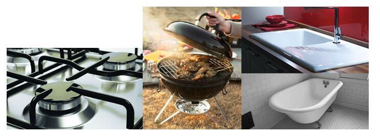  Gas stove, BBQ & enamel sanitary ware